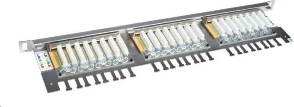 Solarix Patch panel 24xRJ45 CAT6 STP s 0,5U SX24HD-6-STP-SL