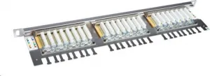 Solarix Patch panel 24xRJ45 CAT6 STP s 0,5U SX24HD-6-STP-SL