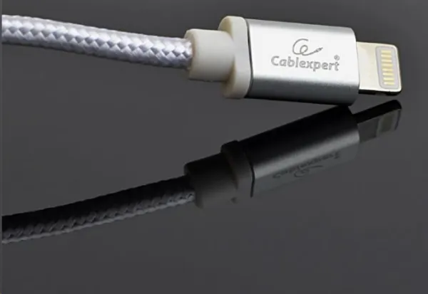 GEMBIRD CABLEXPERT USB 2.0 Nabíjací a synchronizačný kábel Lightning (IP5 a vyšší), opletený, 1,8 m, strieborný, lesklý