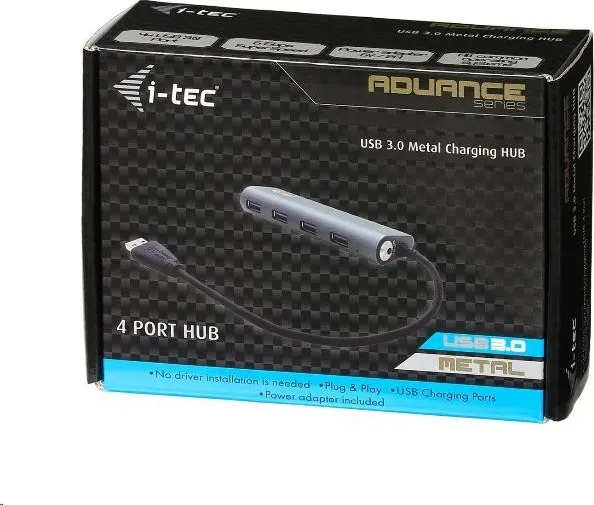 i-tec iTec USB 3.0 Rozbočovač 4-portový so sieťovým napájaním