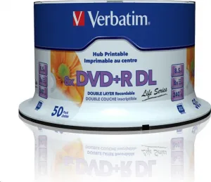 VERBATIM DVD+R Double Layer 8.5GB 8X 50 Pack Spindle
