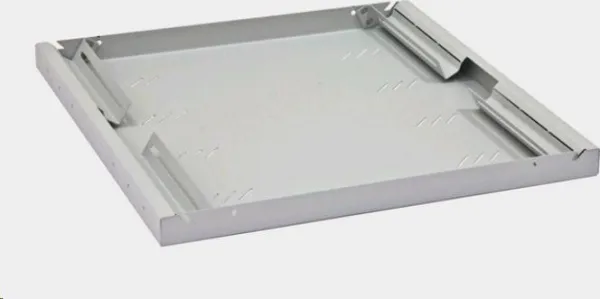 TRITON Regál s perforáciou 19", 1U/850 mm, nosnosť 80 kg, čierny