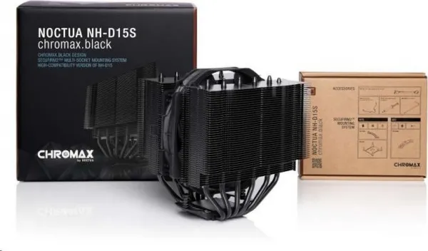 NOCTUA Chladič CPU NH-D15S CH-BK, 1x 140mm, LGA1851, AM5, černá