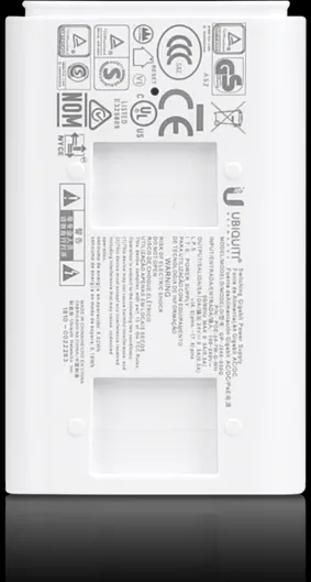 Ubiquiti UBNT POE-24-7W-G-WH [Gigabitový PoE adaptér 24V/0,3A (7W), pre LBE-5AC-Gen2,LBE-5AC-16-120, vrátane.napájací kábel]