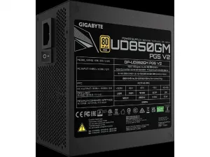 GIGABYTE zdroj UD850GM PG5 V2 850W, 120mm, Plně modulární, 80 Plus Gold, ATX 3.1