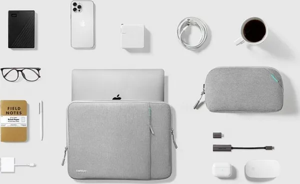 NoName tomtoc Sleeve Kit - 14" MacBook Pro, šedá