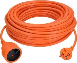 Solight 1z pohyblivý přívod - spojka, 10m, 2 x 1,5mm2, oranžová