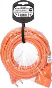 Solight 1z pohyblivý přívod - spojka, 10m, 2 x 1,5mm2, oranžová