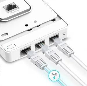 TP-Link EAP615-Wall OMADA WiFi6 AP (AX1800,2,4GHz/5GHz,4xGbELAN,1xPoE-in,1xPoE-out,13W)