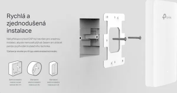 TP-Link EAP615-Wall OMADA WiFi6 AP (AX1800,2,4GHz/5GHz,4xGbELAN,1xPoE-in,1xPoE-out,13W)