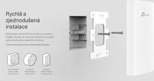 TP-Link EAP615-Wall OMADA WiFi6 AP (AX1800,2,4GHz/5GHz,4xGbELAN,1xPoE-in,1xPoE-out,13W)