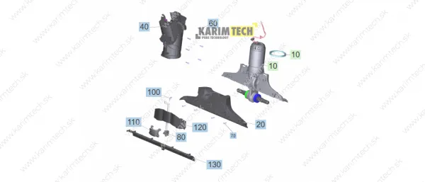 Kärcher Parts FC 5 EU - Power brush Diel: 20-Accessories vacuum channel yellow FC5