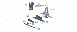 Kärcher Parts FC 5 EU - Power brush Diel: 20-Accessories vacuum channel yellow FC5