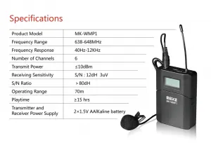 Meike Bezdrôtový audio systém MK-WMP1 pre DSLR 15033