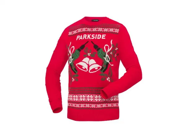 Parkside® Pánsky vianočný pulóver (červená, XL (56/58))