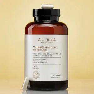 Kolagénové peptidy s komplexom z ružového oleja Alteya Organics 120 kapsúl