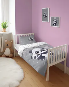 Obliečky do postieľky bambusové, Pandy