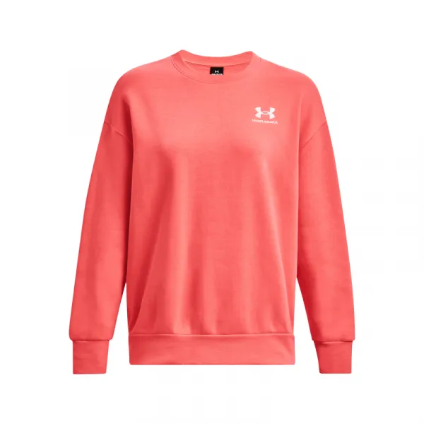 Dámska zateplená mikina UNDER ARMOUR Essential Fleece OS Crew-RED