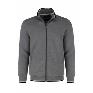 Pánska zateplená mikina so zipsom VOLCANO B-WIND-702M-GREY MEL