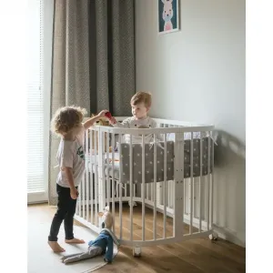Detská rastúca postieľka s matracom 7v1, biela, LILI