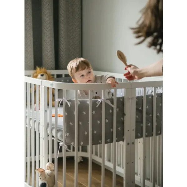Detská rastúca postieľka s matracom 7v1, biela, LILI
