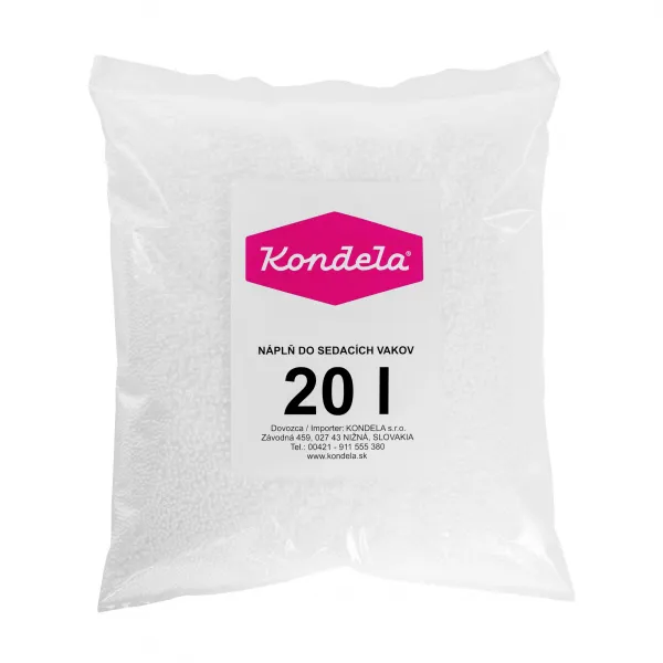 Náplň do sedacích vakov, EPS polystyrénové guľôčky, balenie 20 l