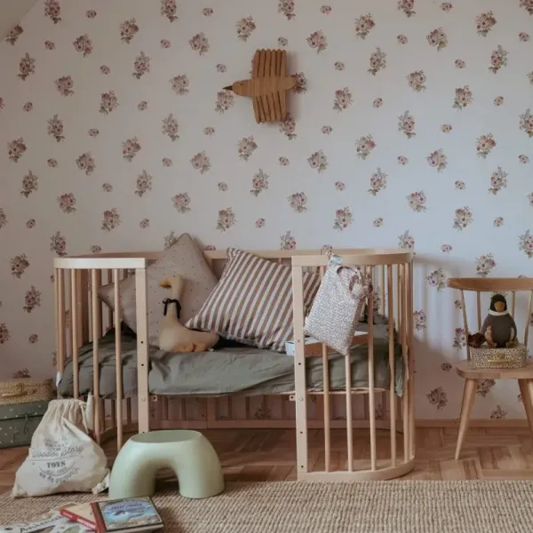 Detská rastúca postieľka s matracom 7v1, prírodná, LILI