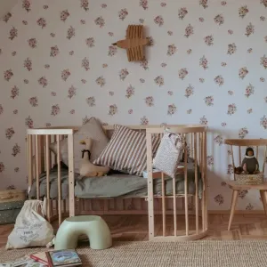 Detská rastúca postieľka s matracom 7v1, prírodná, LILI