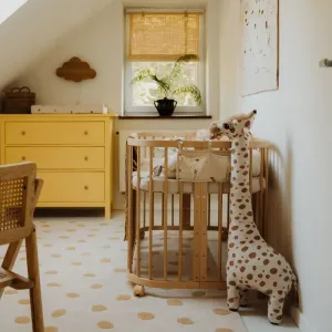 Detská rastúca postieľka s matracom 7v1, prírodná, LILI