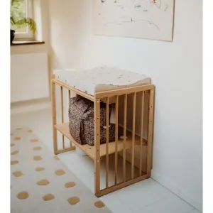 Detská rastúca postieľka s matracom 7v1, prírodná, LILI