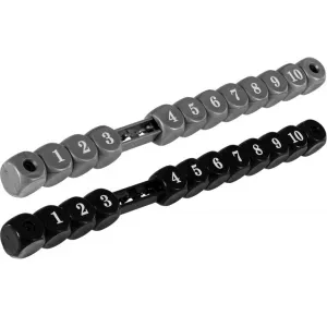 TUNIRO 31545 Manuálne počítadlo pre Futbaly čierna / strieborná, 2 ks