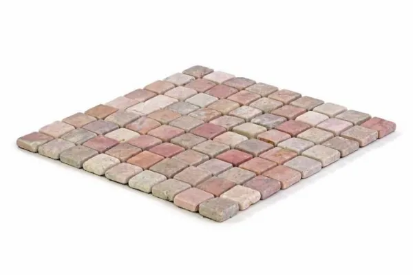 Divero Garth 1637 mramorová mozaika - červená 1 m2 - 30x30x0,4 cm