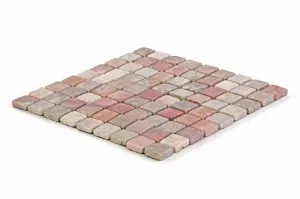 Divero Garth 1637 mramorová mozaika - červená 1 m2 - 30x30x0,4 cm