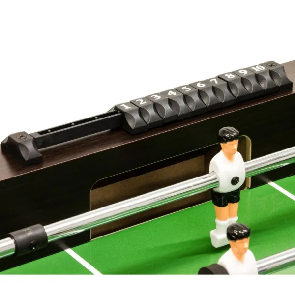 GamesPlanet® 9413 Stolný futbal Belfast rozkladacia 121 x 101 x 79 cm, tmavé drevo