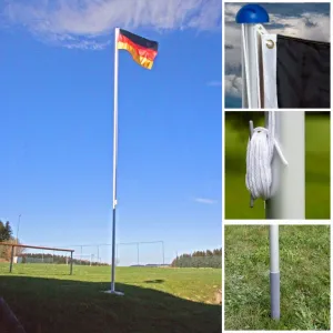 Vlajkový stožiar vrátane vlajky Rakúsko - 650 cm