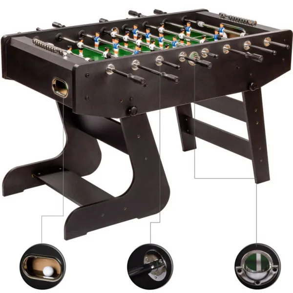 GamesPlanet® Stolný futbal LIVERPOOL, 141x125x89 cm, čierny M60753