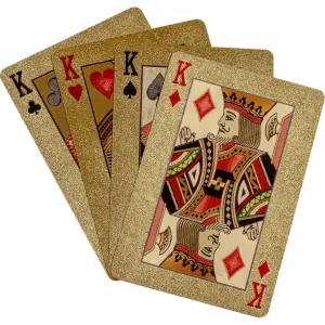 Tuin 60782 Poker karty plastové - zlaté