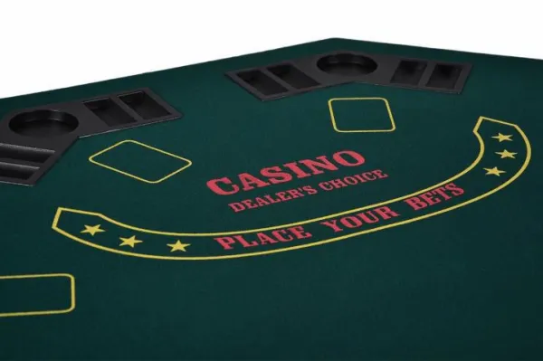 Garthen 5968 Skladací pokerový stôl pre 8 osôb s držiakmi na nápoje 122 x 122 x 76 cm