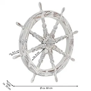 Garthen 72794 Drevené kormidlo, štýlová dekorácia - 60 cm