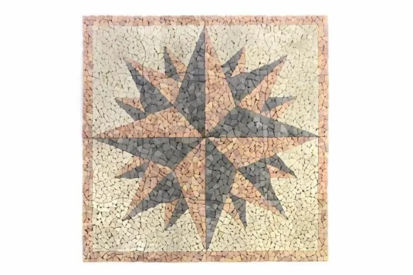 Divero 60224 Mramorová mozaika kompas - 120 x 120 cm