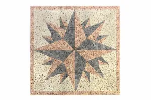 Divero 60224 Mramorová mozaika kompas - 120 x 120 cm