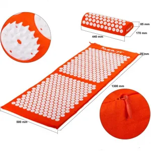 MOVIT 40901 Akupresúrna podložka s vankúšom 130 x 50 cm - oranžová