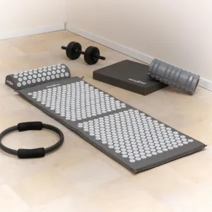 MAXXIVA 81655 Akupresúrna podložka s vankúšom, 130 x 50 cm, sivá