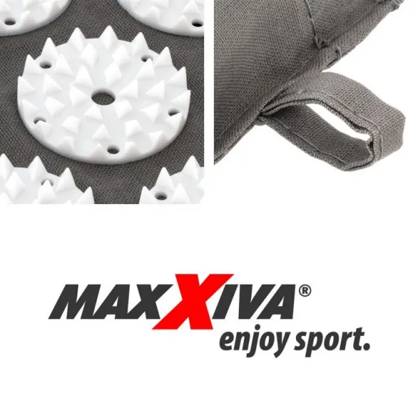 MAXXIVA 81655 Akupresúrna podložka s vankúšom, 130 x 50 cm, sivá