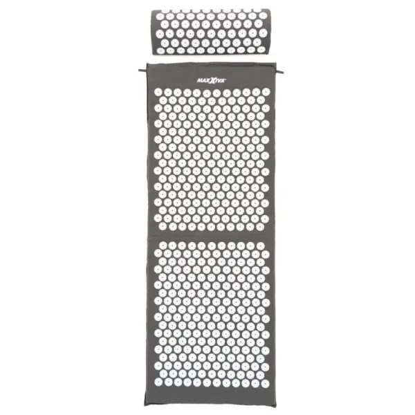 MAXXIVA 81655 Akupresúrna podložka s vankúšom, 130 x 50 cm, sivá