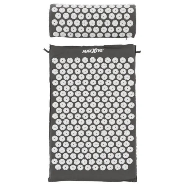 MAXXIVA 81552 Akupresúrna podložka s vankúšom, 75x42 cm, sivá