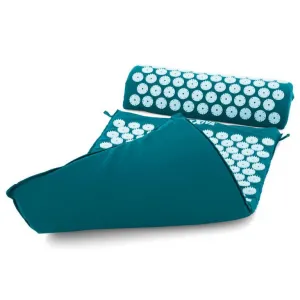 MAXXIVA 81549 Akupresúrna podložka s vankúšom, 75x42 cm, petrolej