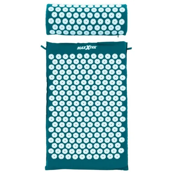 MAXXIVA 81549 Akupresúrna podložka s vankúšom, 75x42 cm, petrolej