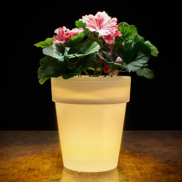 Garthen 71862 Solárny ozdobný kvetináč - 3 LED, teplá biela