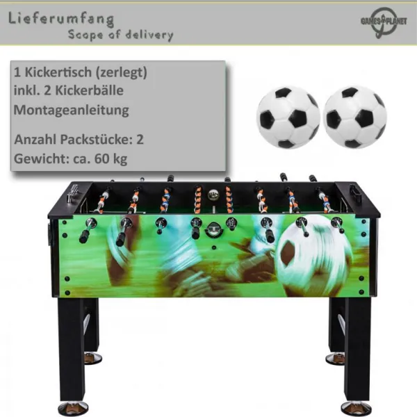 GamesPlanet® Profi futbal Leeds, 140x73x87 cm, sv. motiv M87077